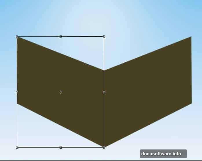 Floating island trapped inside translucent water cube with underwater objects