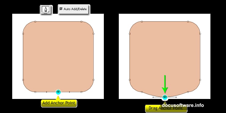 Create headband structure using Rectangle Tool and anchor point technique