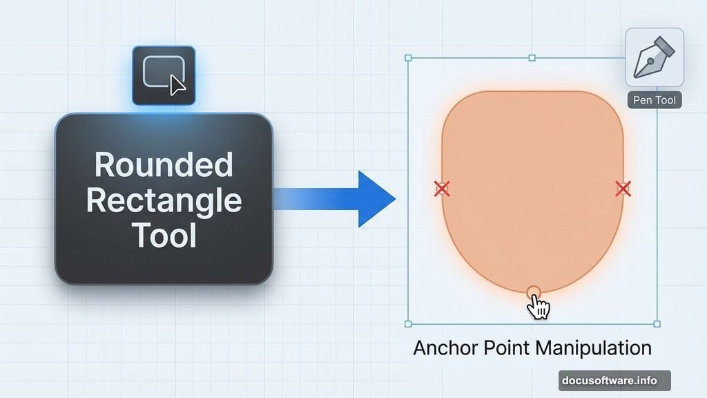 Build face structure using Rounded Rectangle and Pen Tool techniques