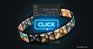 Single Photoshop button generating infinite diverse film photo looks