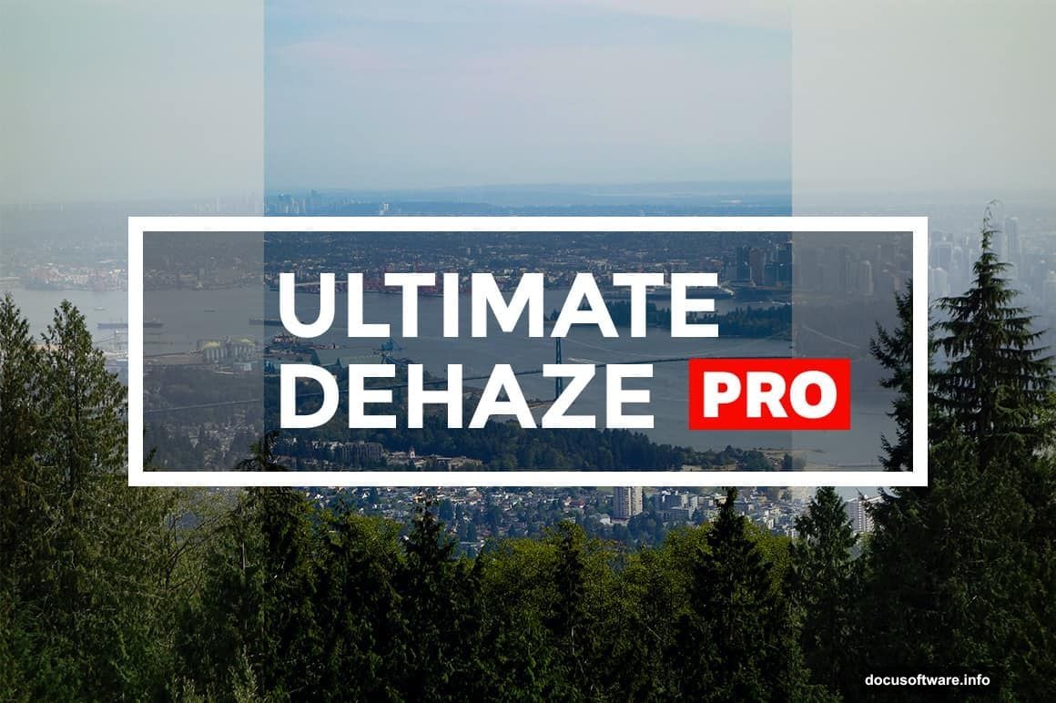 Dehaze filter creates bright glowing halos around trees and rocks