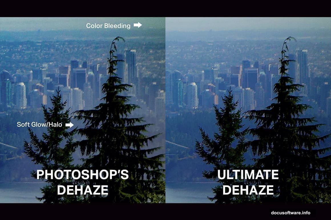 Photoshop cannot tell where haze ends and solid objects begin