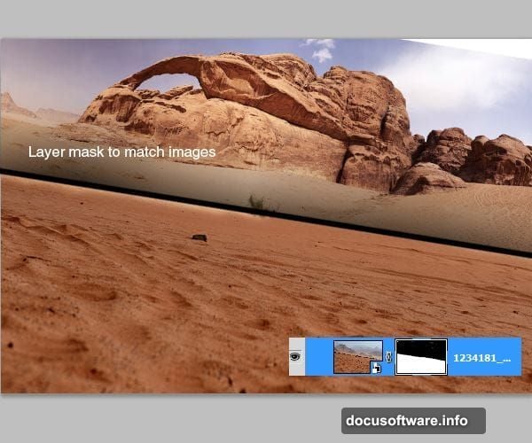 Paint black on mask to erase and blend layers