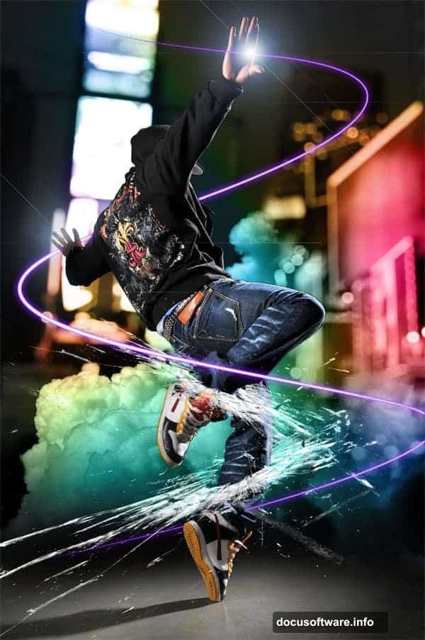 Opening dancer photograph as foundation layer in Adobe Photoshop