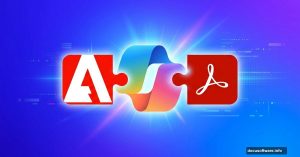 Adobe Express and Acrobat icons merging into Microsoft 365 Copilot logo