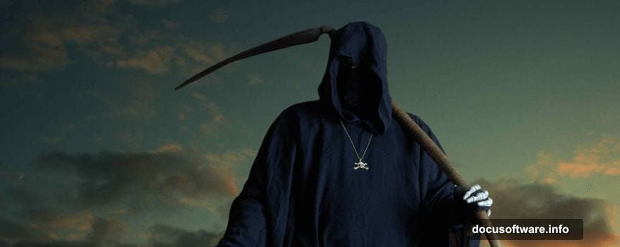 Overlay blending mode creates realistic lighting on death figure right side