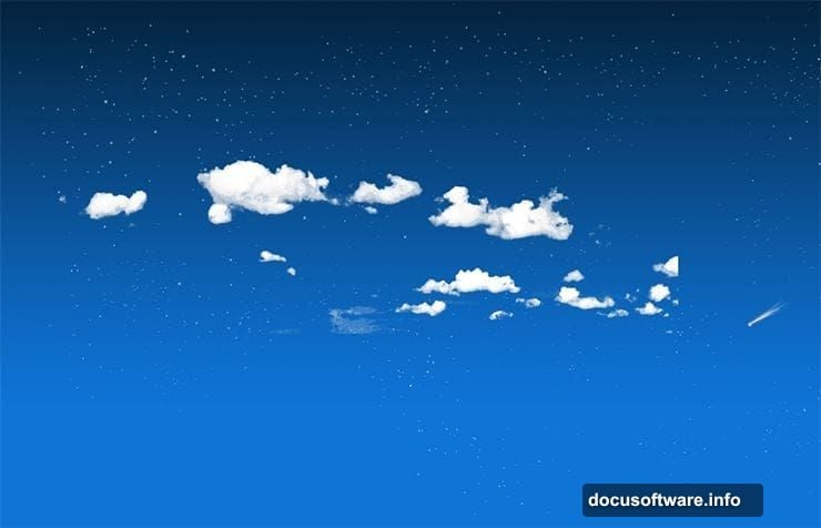 Clouds imported via Color Range selection and converted to Smart Object