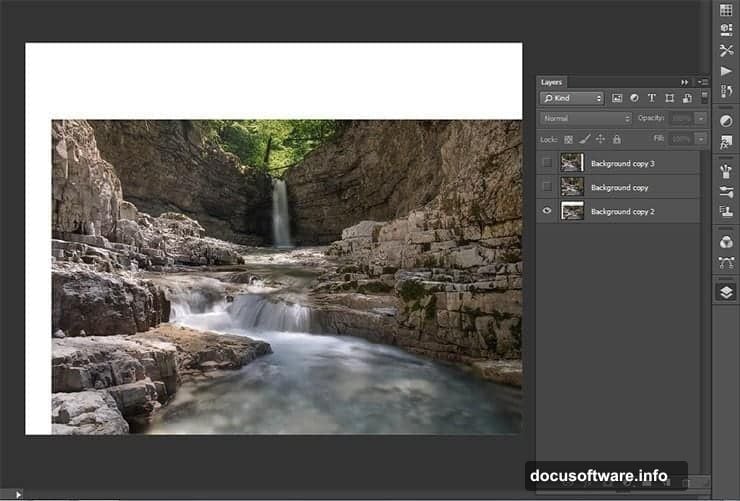 Four-stage compositing workflow from landscape base to cinematic color grade