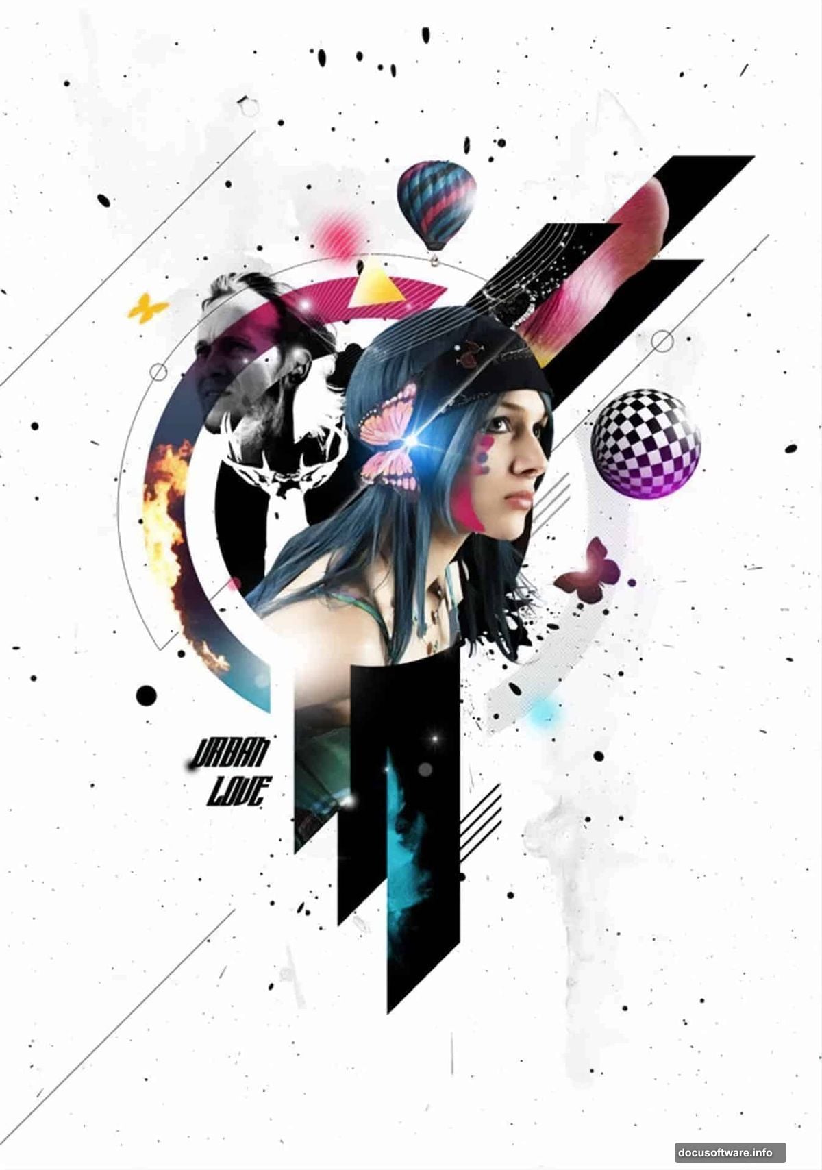 Desaturated paint texture applied as subtle background layer in Photoshop