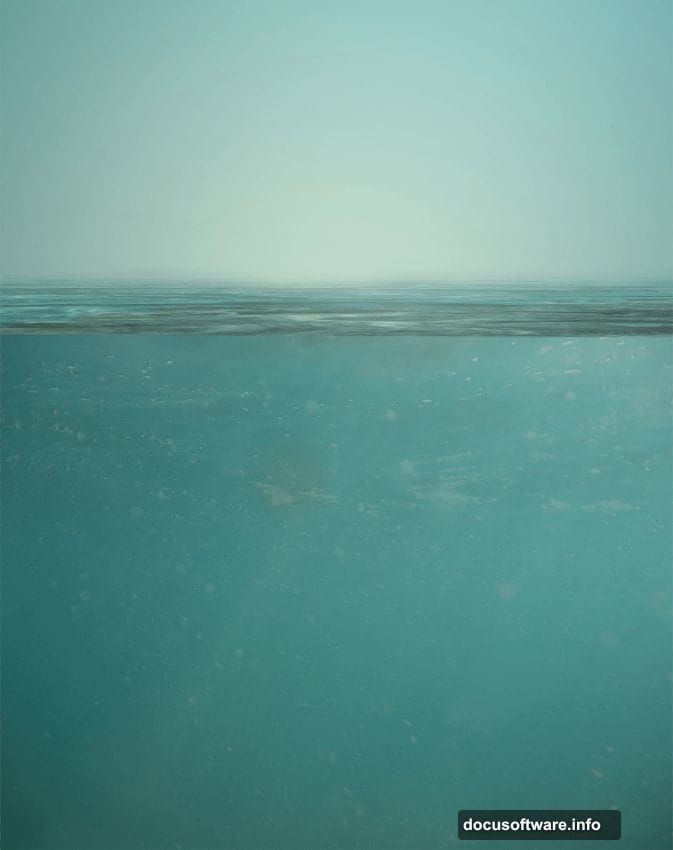 Nebula image set to Overlay blending mode over underwater photo