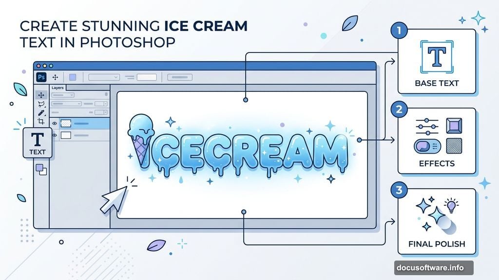 Modern minimalist illustration 1 for: Create Stunning Ice Cream Text in Photoshop