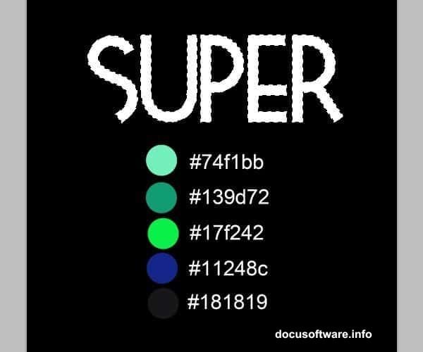 Bokeh textures applied behind glowing retro text for background glow