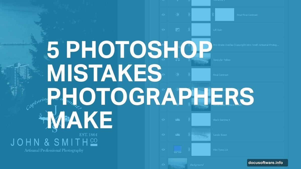 Overprocessed photo with unnecessary layers and filters completely lost