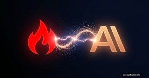 Adobe Firefly flame and Claude AI logos merging with creative energy