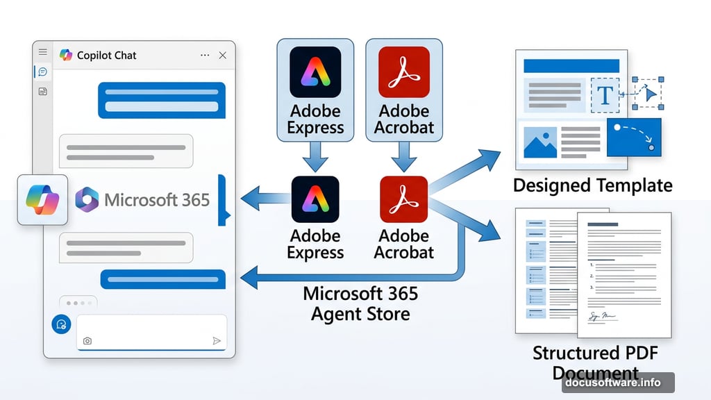 Adobe Express and Acrobat integrate directly into Microsoft 365 Copilot Chat
