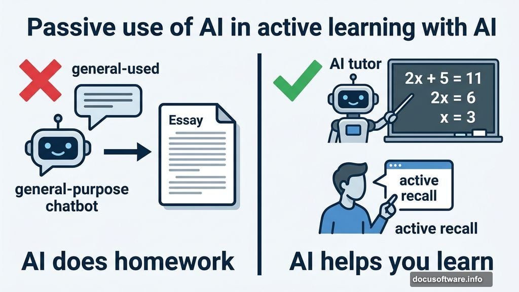 AI tutor promotes active recall instead of generating finished homework answers