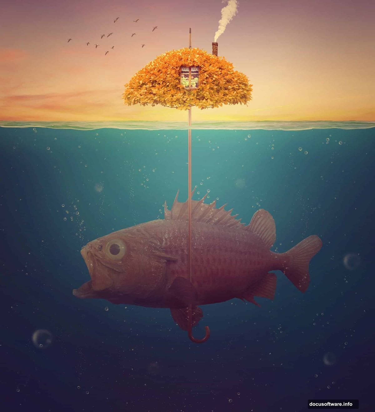 Create a 2000x2200 canvas with sky base using Rectangular Marquee Tool