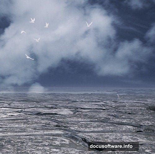 Dramatic high-contrast sky photo builds the portal glow effect