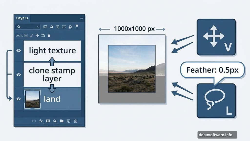 Setting up canvas and background layers using Move Tool in Photoshop
