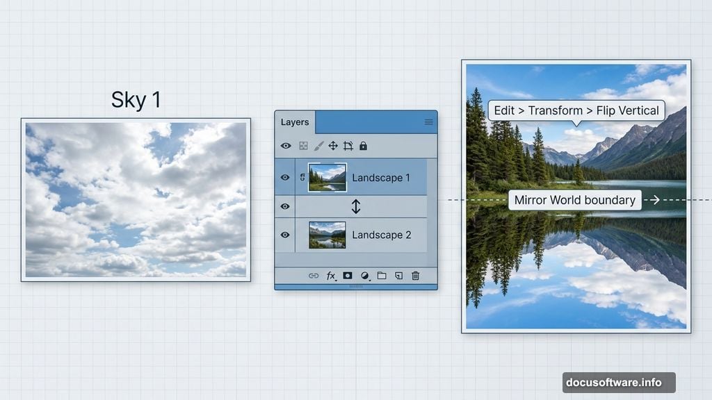 Flipping Landscape 2 vertically creates an upside-down mirror world