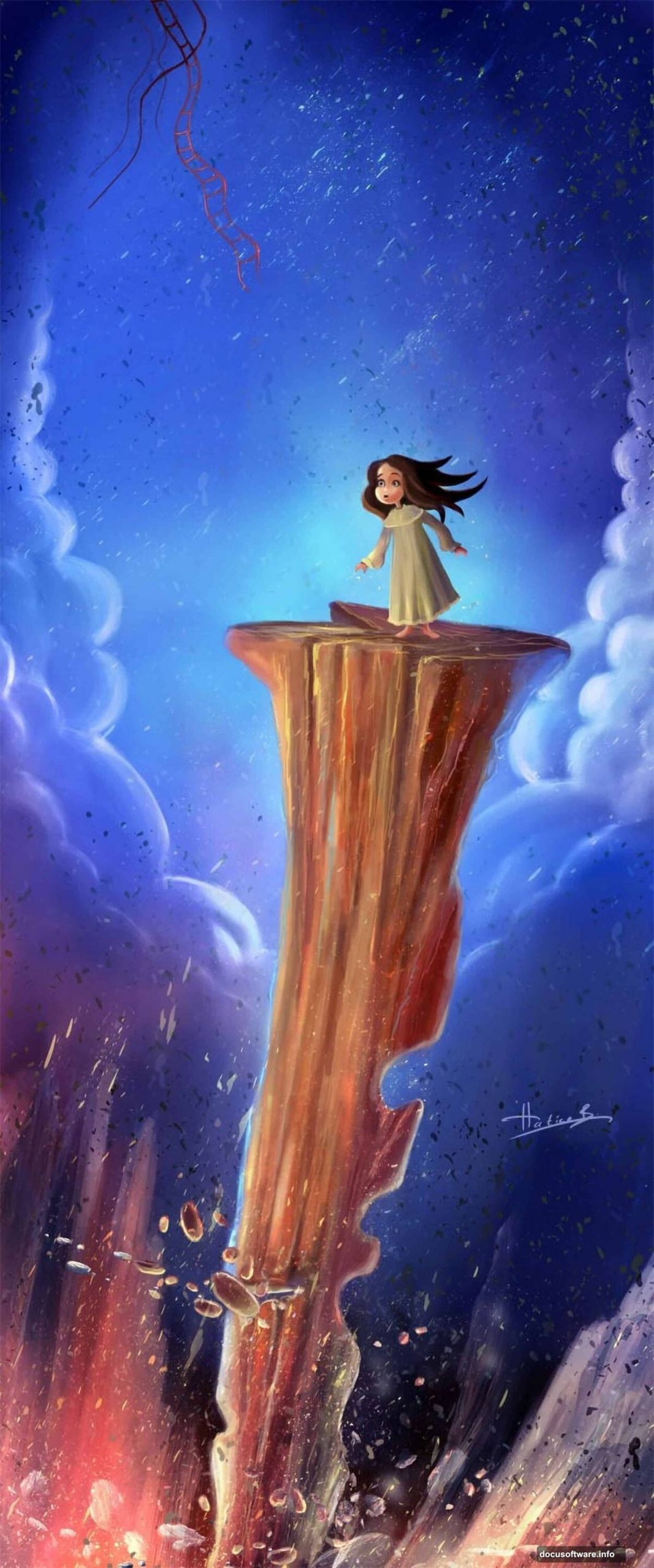 Simple loose sketch becomes the foundation for The Nightmare painting